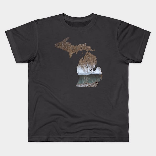 Michigan Winter Kids T-Shirt by One Creative Pup